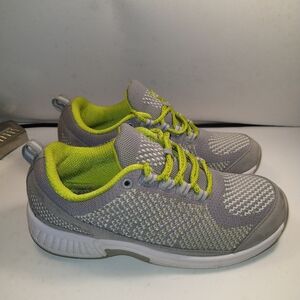 Orthofeet 987 Coral Gray Biofit Walking Shoes Women's sz 7.5D Wide.